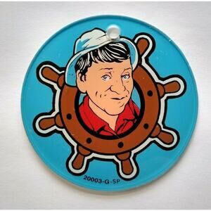 Gilligan's Island Gilligan Ships Wheel Plastic Keychain Original 1991 NOS